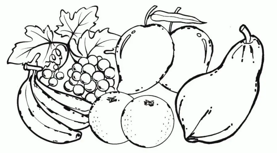 gambar mewarnai buah-buahan