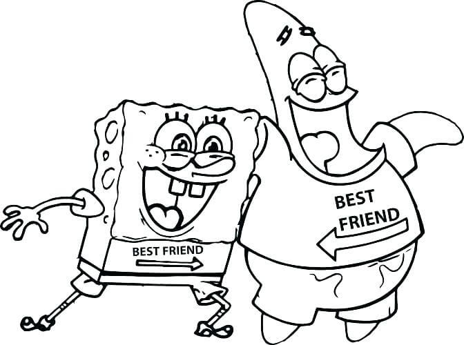 gambar mewarnai spongebob patrick