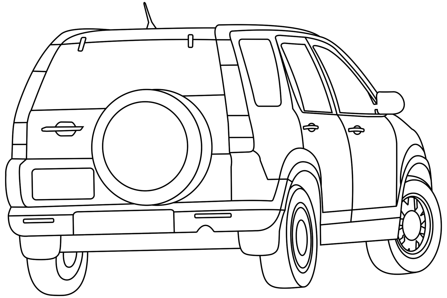 20+ Gambar Mewarnai Mobil Untuk Anak (Mudah Diwarnai)