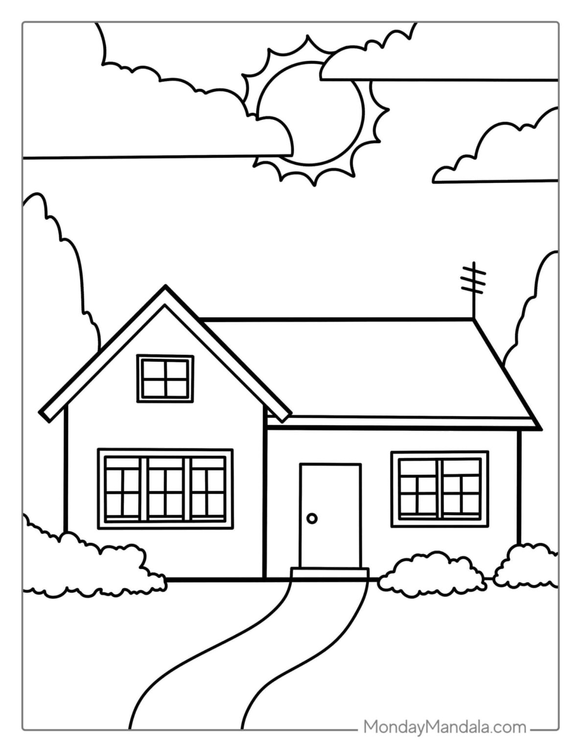 30+ Gambar Mewarnai Rumah Untuk Anak (Mudah dan Menarik) - Inspirilo