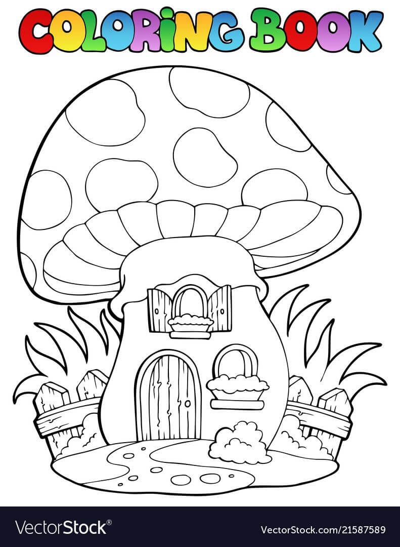 30+ Gambar Mewarnai Rumah Jamur (Mudah & Estetik)