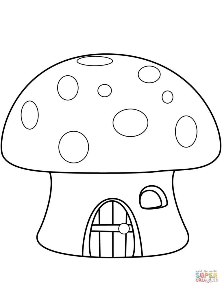 30+ Gambar Mewarnai Rumah Jamur (Mudah & Estetik)